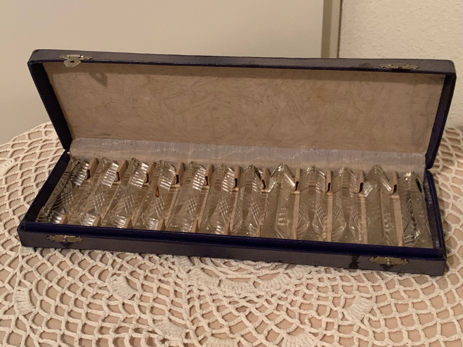 Vintage Kristallen messenleggers, Antiek en Kunst, Verzenden