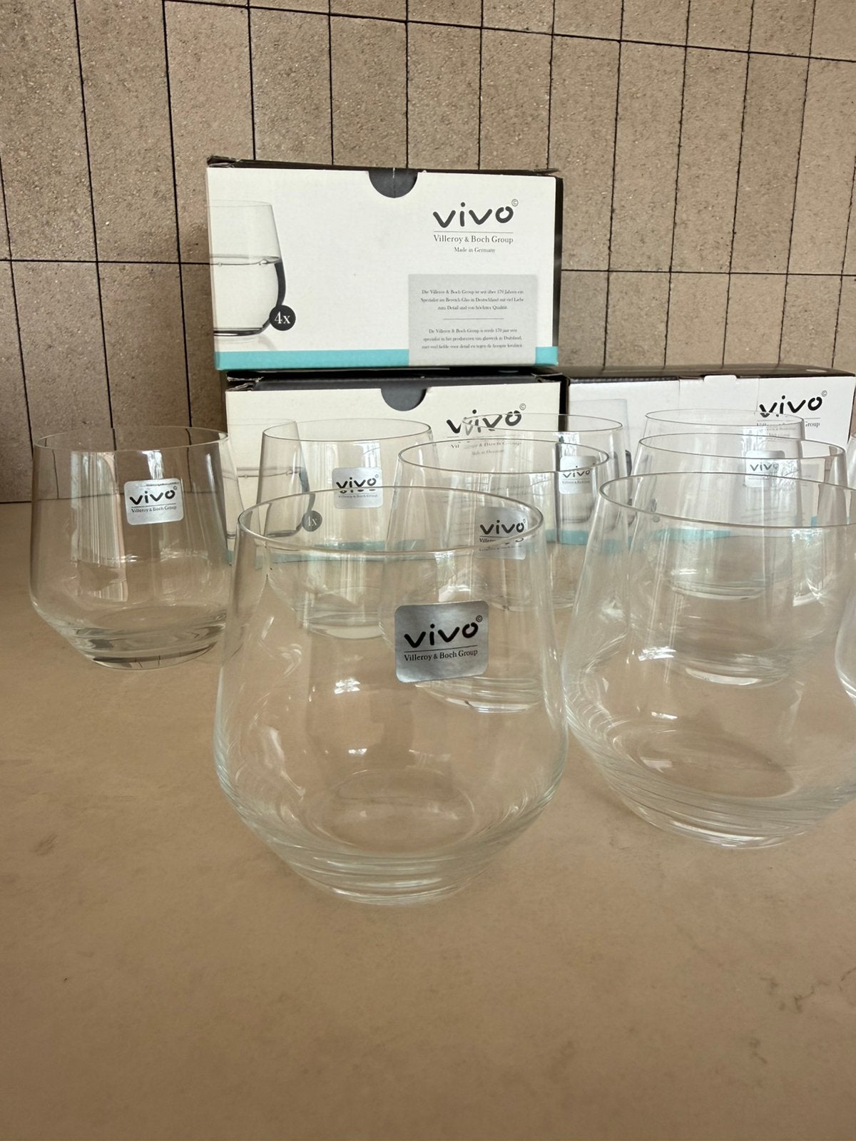 Vivo (Villeroy & Boch) water/whiskey glazen x10, Ophalen, Nieuw, Waterglas