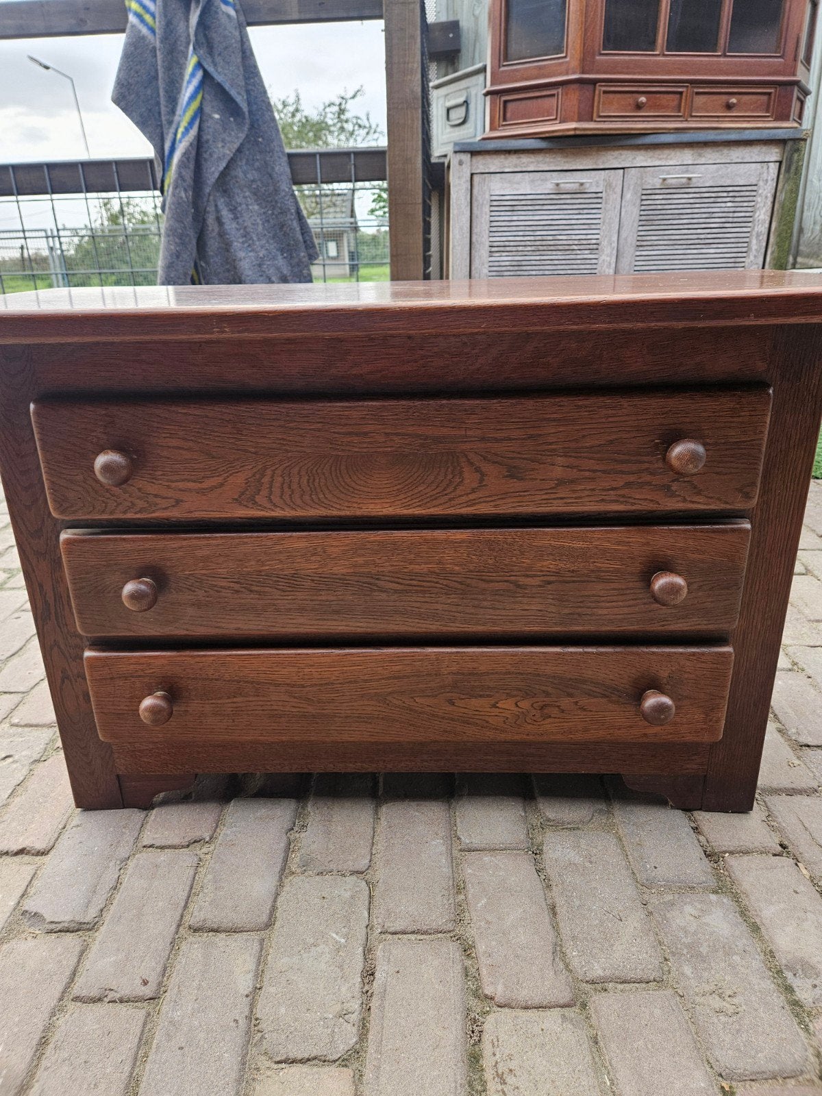 eiken ladenkast., Huis en Inrichting, Ophalen, 50 tot 100 cm, 3 of 4 laden, Minder dan 100 cm