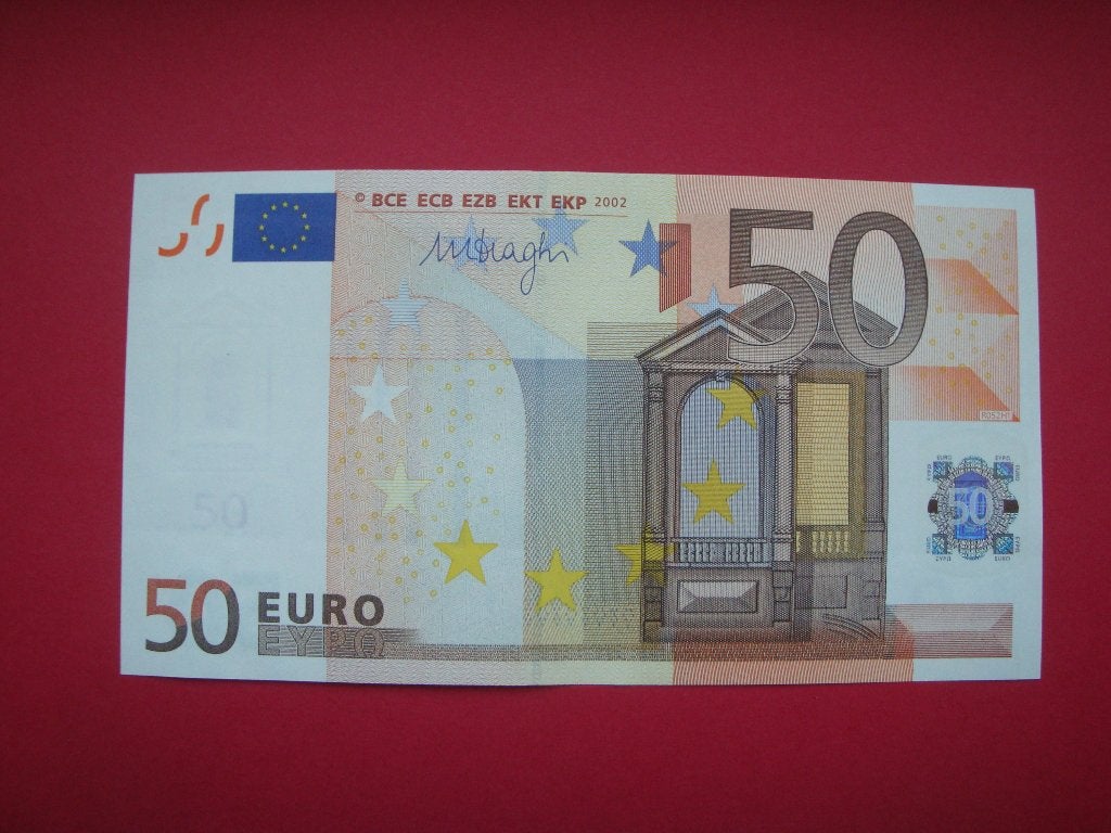 Lot bankbiljet Slowakije 50 Euro Draghi UNC. RO52H1, Postzegels en Munten, Verzenden, Slowakije, 50 euro, Los biljet