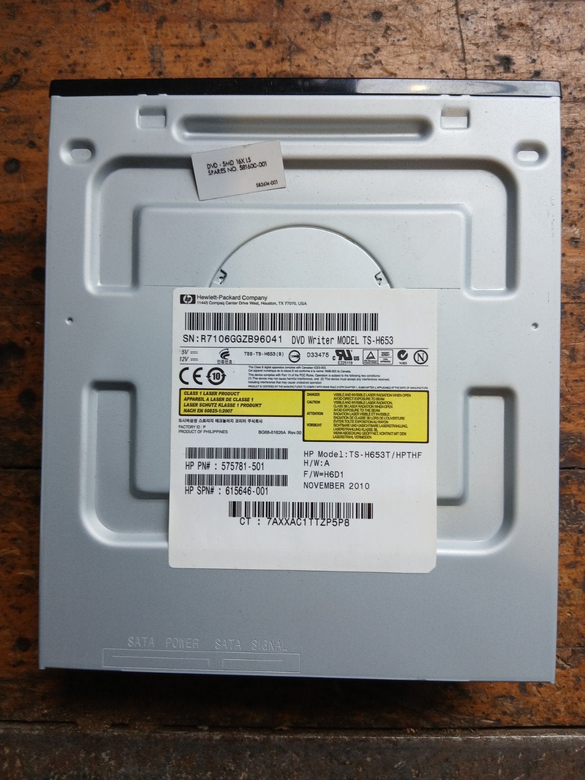 HP DVD Writer Model TS-H653 - Intern DVD-station, Computers en Software, Optische drives, Intern, Gebruikt, Dvd, Hewlett-Packard Company