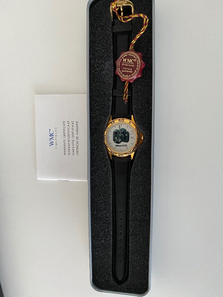 Polshorloge WMC No:8818, Sieraden, Tassen en Uiterlijk, Horloges | Heren, Overige merken, Overige materialen, Leer, Polshorloge