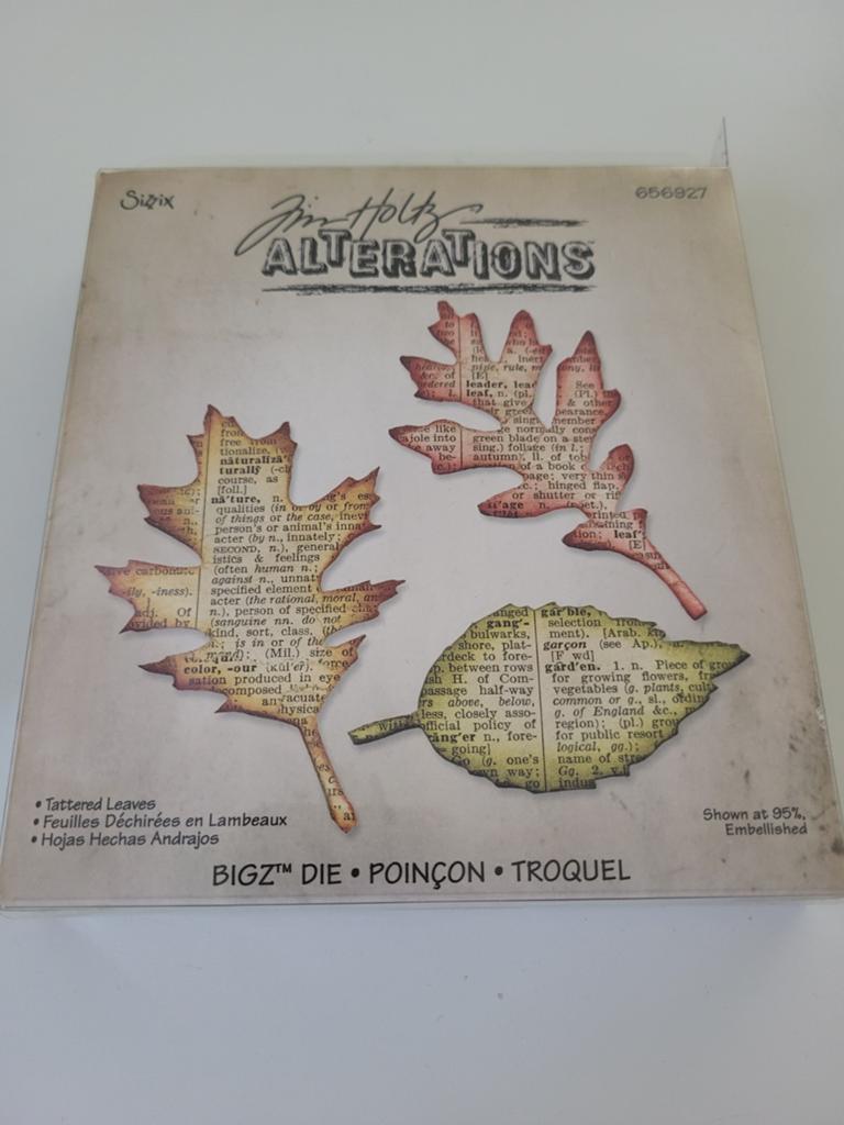 Sizzix Tim Holtz Alternations Tattered Leave, Hobby en Vrije tijd, Scrapbooking, Ophalen of Verzenden, Zo goed als nieuw, Frame of Mal