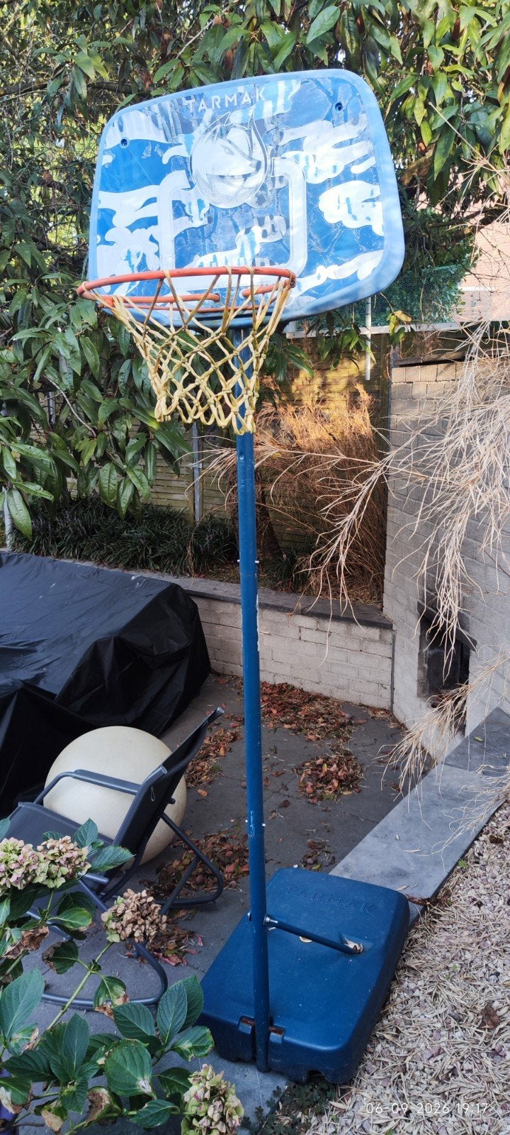 basketbal paal met net, Sport en Fitness, Basketbal, Ophalen of Verzenden, Ring, Bord of Paal