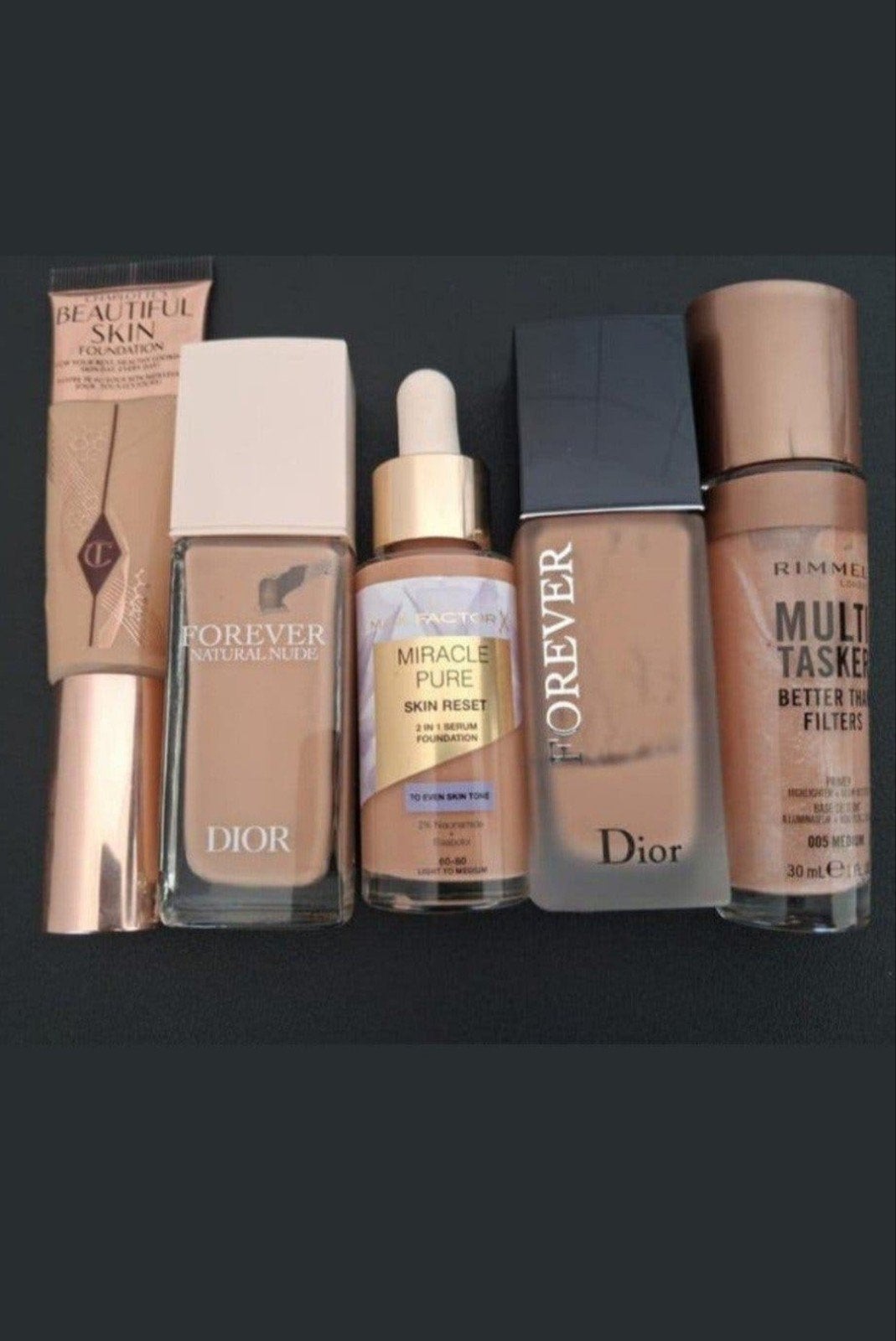 Charlotte Tilbury Dior Max Factor en Rimmel, Sieraden, Tassen en Uiterlijk, Gebruikt, Beige, Make-up, Verzenden