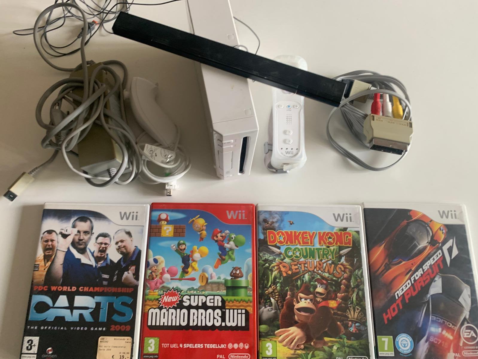 Nintendo wii, Ophalen of Verzenden, Gebruikt, Met 1 controller, Met games