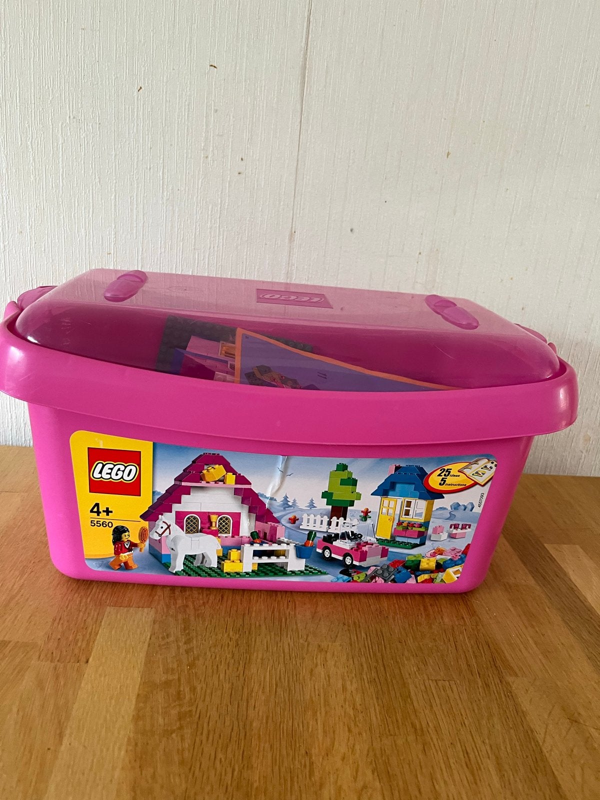 Lego 5560 Roze Steenbox met extra set 5585, Lego, Ophalen of Verzenden, Zo goed als nieuw, Complete set