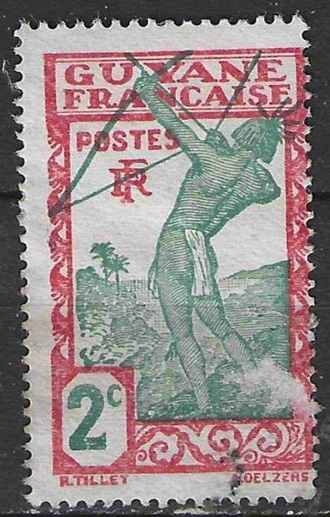 Frans-Guyana 1929/1938 - Yvert 110 - Pijl en Boog (ZG), Verzenden, Overige landen, Postfris