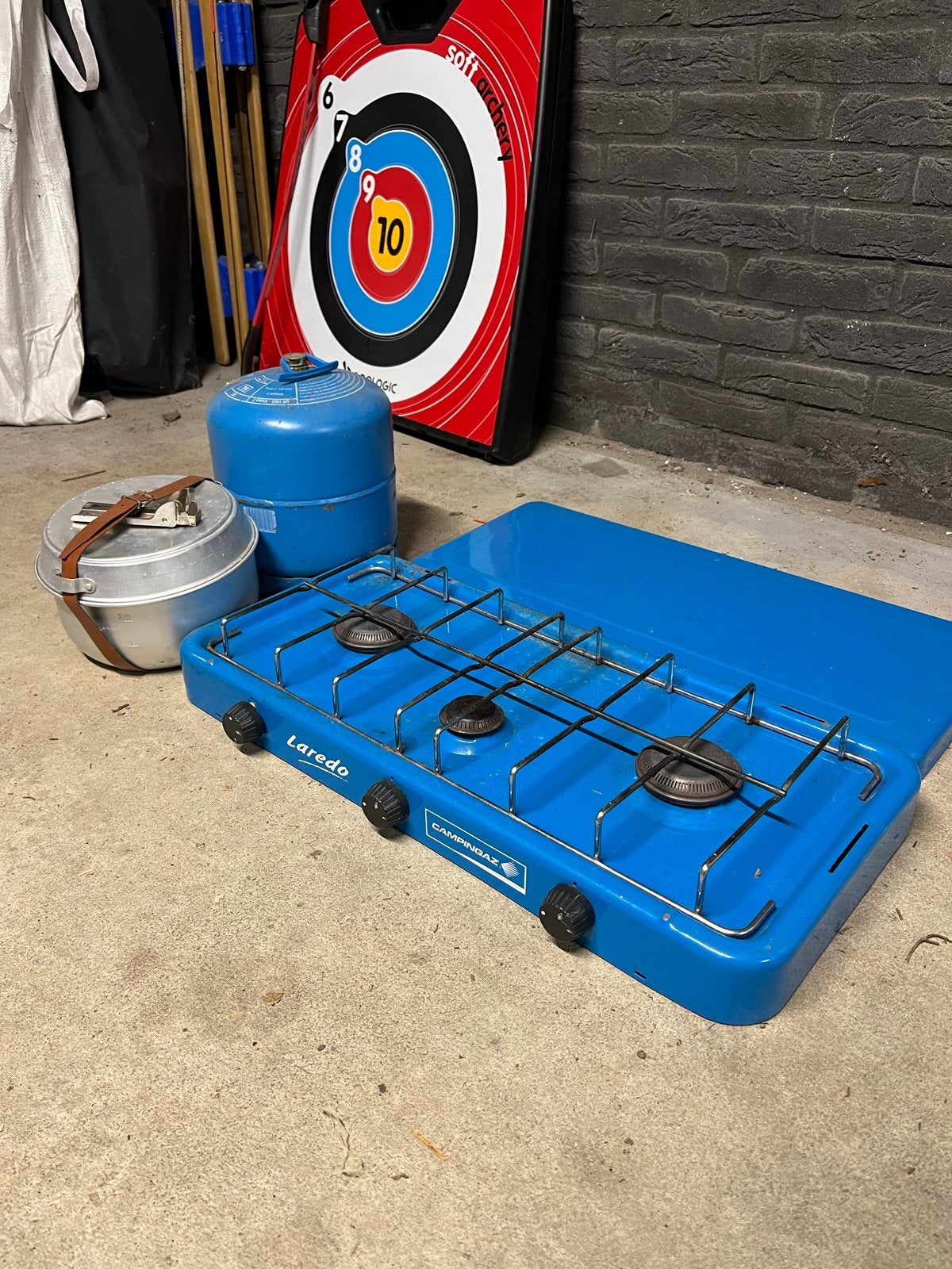 Gaspitje met pannetjes en gasfles, Caravans en Kamperen, Ophalen