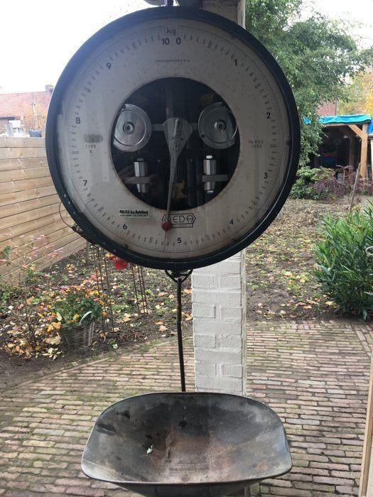 Weda hangweegschaal 10 kg weegschaal retro, Ophalen, Gebruikt, Weda, .