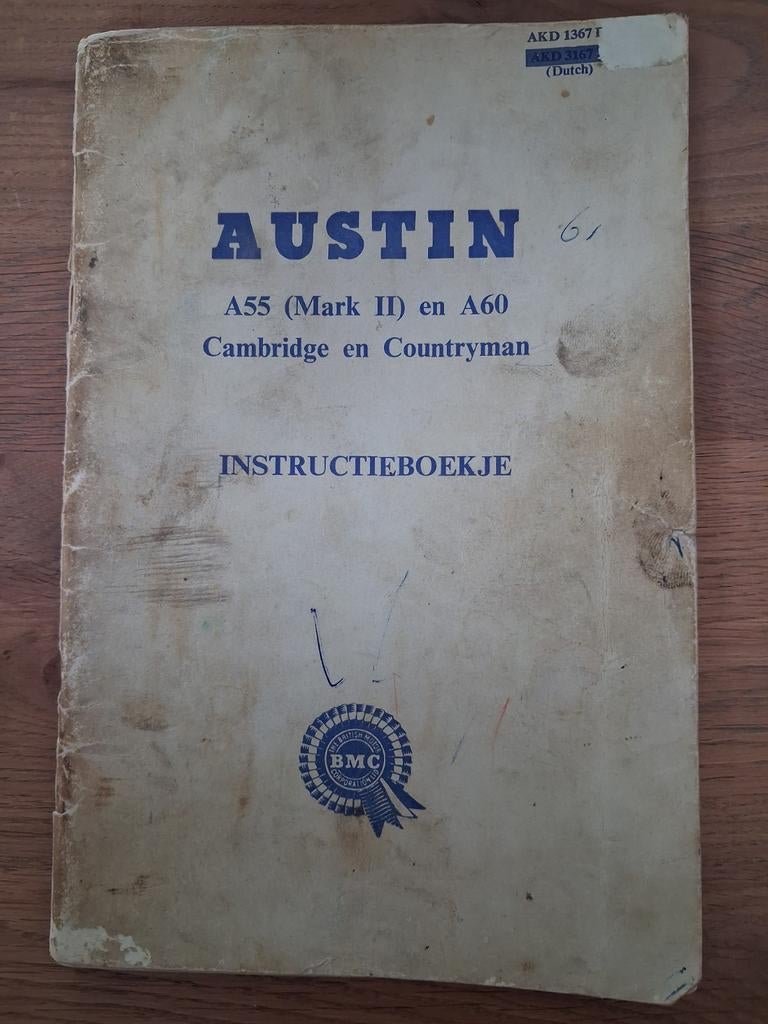 Instructieboek AUSTIN A55 en A60, Ophalen of Verzenden