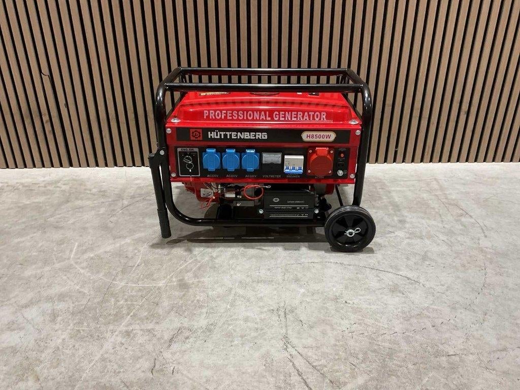 Aggregaat Huttenberg H8500W Electrische start en wielen ‼️, Doe-het-zelf en Verbouw, Ophalen, Elektrisch startend, Benzine, Nieuw