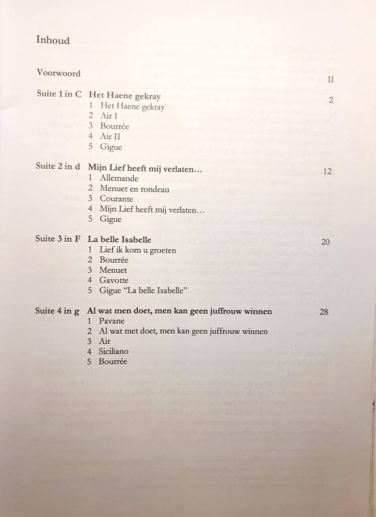 Cassanova Nederlandse Suites 1 en 2. Partituur., Klassiek, Ophalen of Verzenden, Zo goed als nieuw, Hoorn