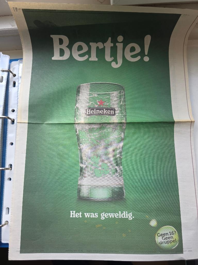 Heineken reclame, Ophalen of Verzenden, Reclamebord, Plaat of Schild, Heineken