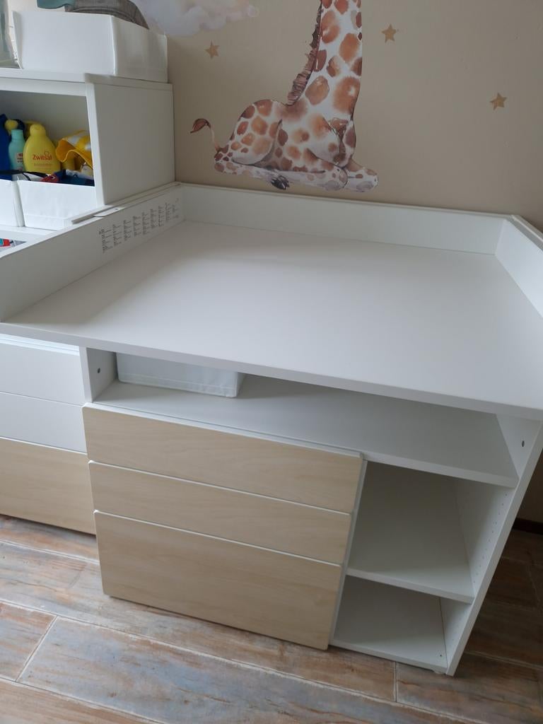 Småstad Ikea Commode - Wit/Berken, Ophalen, Gebruikt, 70 cm of meer, 75 tot 100 cm