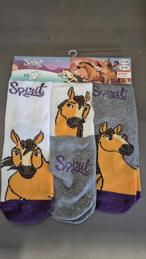 3 Paar Spirit Paarden Sokken - Maat 27-30 - Nieuw, Meisje, Nieuw, Ophalen of Verzenden, Sokken