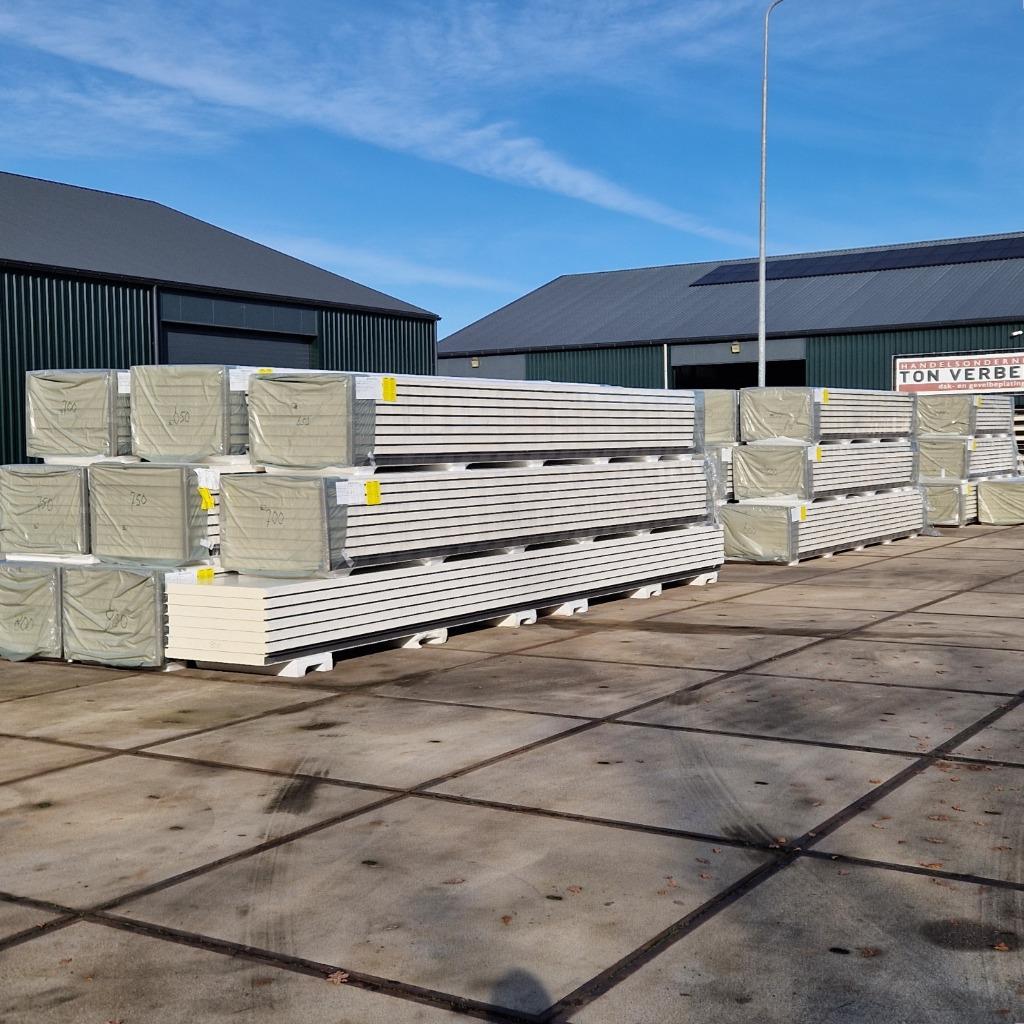Sandwichpanelen voor wand 60 en 80 mm dik, ral 7016 / 9002, Doe-het-zelf en Verbouw, Platen en Panelen, Ophalen, Nieuw, Overige materialen