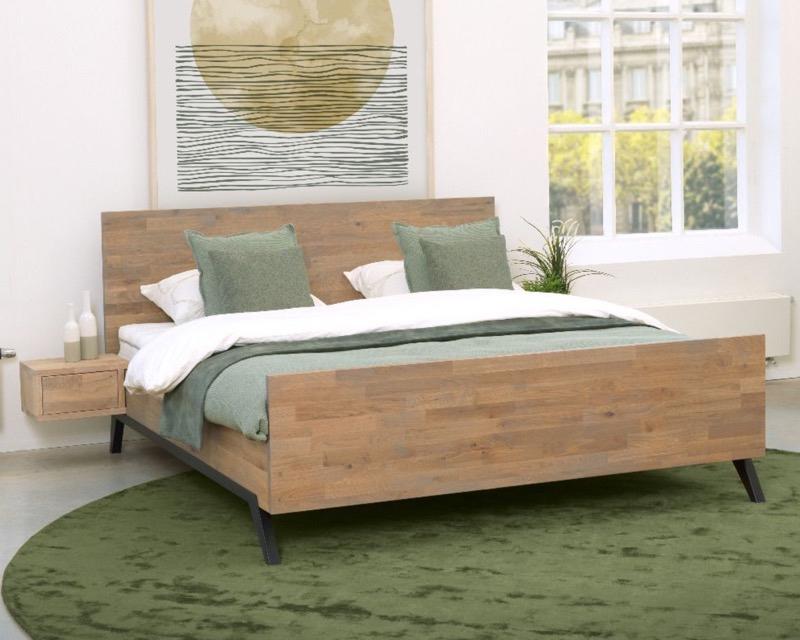 Ledikanten massief geolied eiken hout / Dreambedden, Ophalen of Verzenden, Nieuw, Zwart