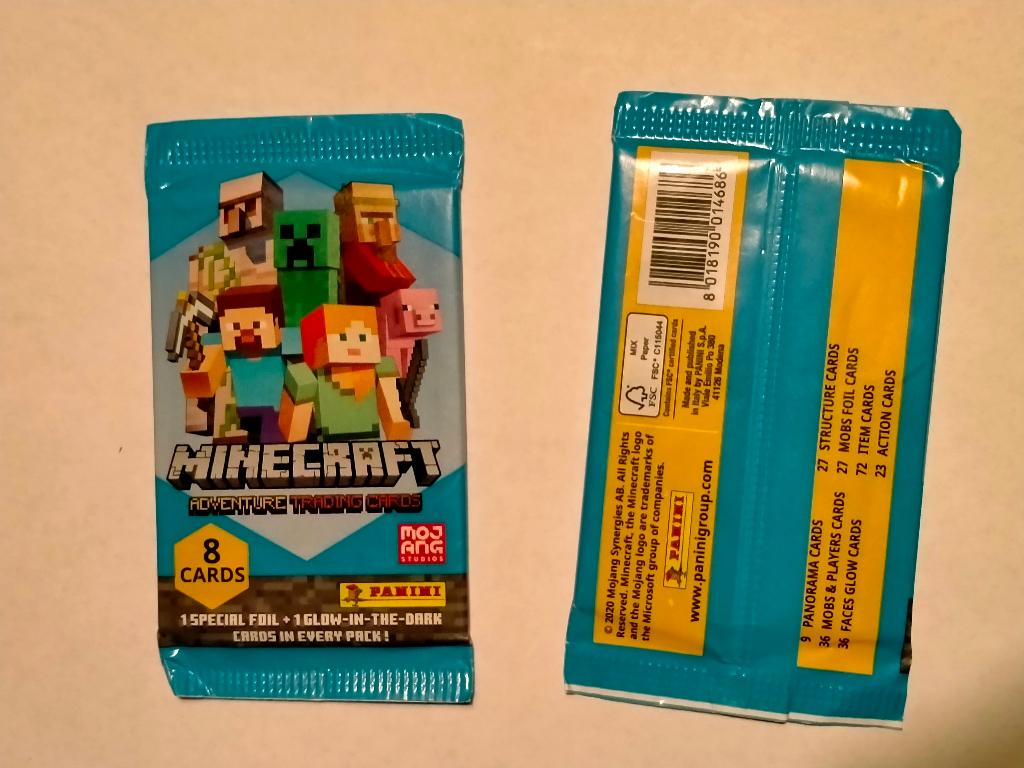 Minecraft adventure Trading Cards Panini kaarten set pack, Ophalen of Verzenden, Zo goed als nieuw, Foto of Kaart