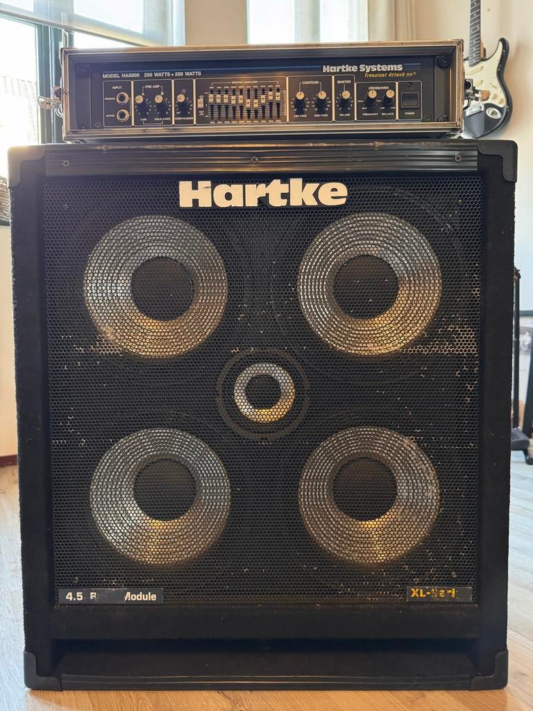 Hartke HA5000 head met Hartke 4.5xl bass module cabinet, Ophalen, Zo goed als nieuw, 100 watt of meer