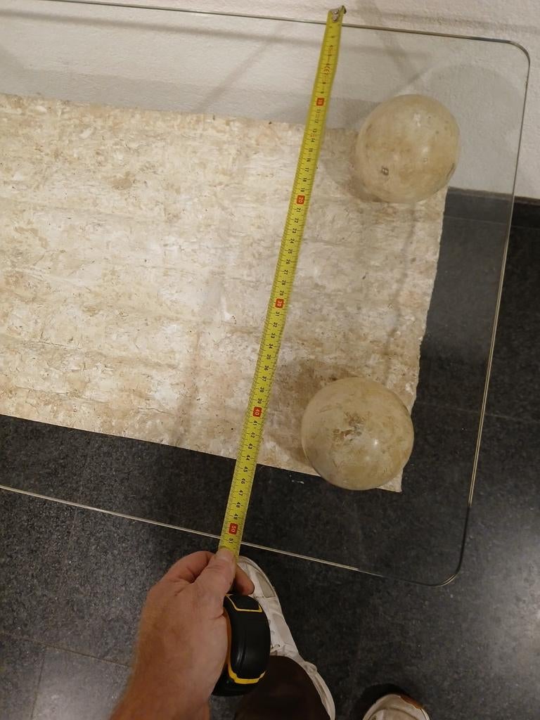 Fossiell stone salontafel, Ophalen, 50 tot 100 cm, 50 tot 100 cm, Zo goed als nieuw