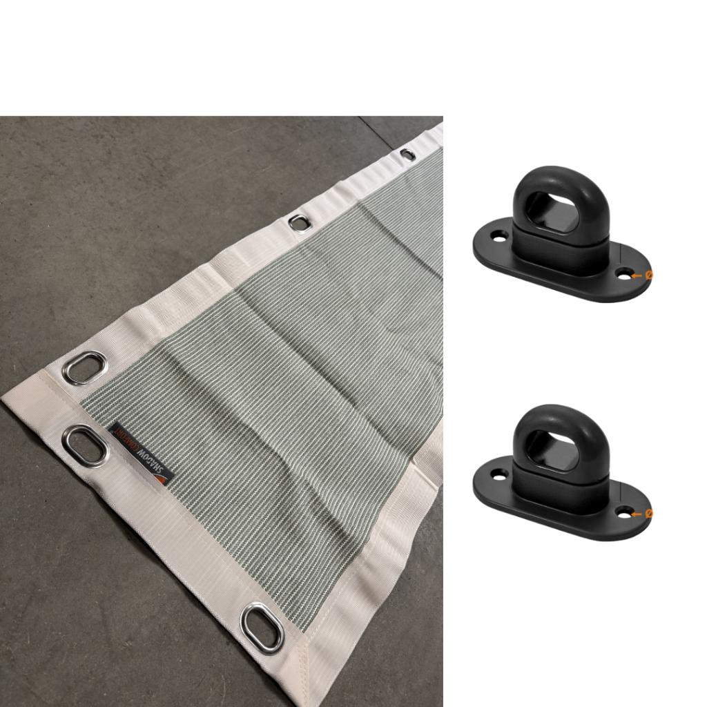 Schaduwdoek strook 250 x 50 cm – Groen – incl. patentbeugels, Ophalen of Verzenden, Nieuw