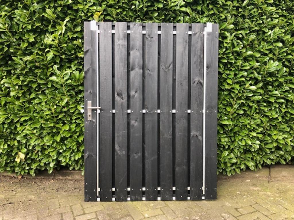 Schuifpoort Zwart 150 cm, Tuin en Terras, 150 tot 200 cm, Schuifpoort, Nieuw, Ophalen of Verzenden