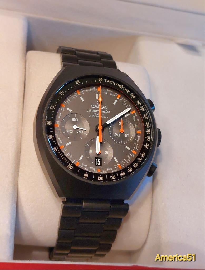 New Omega Speedmaster Mark II Racing Co-Axial Black Steel, Sieraden, Tassen en Uiterlijk, Horloges | Heren, Staal, Polshorloge