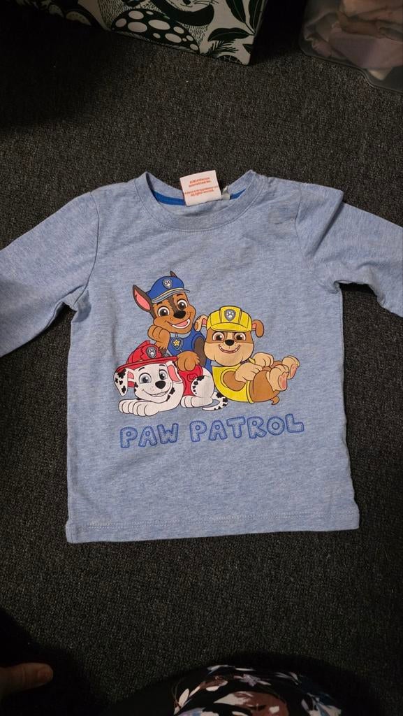 Paw Patrol shirt lange mouw z.g.a.n. maat 98, Kinderen en Baby's, Ophalen of Verzenden, Zo goed als nieuw, Paw Patrol, Jongen of Meisje