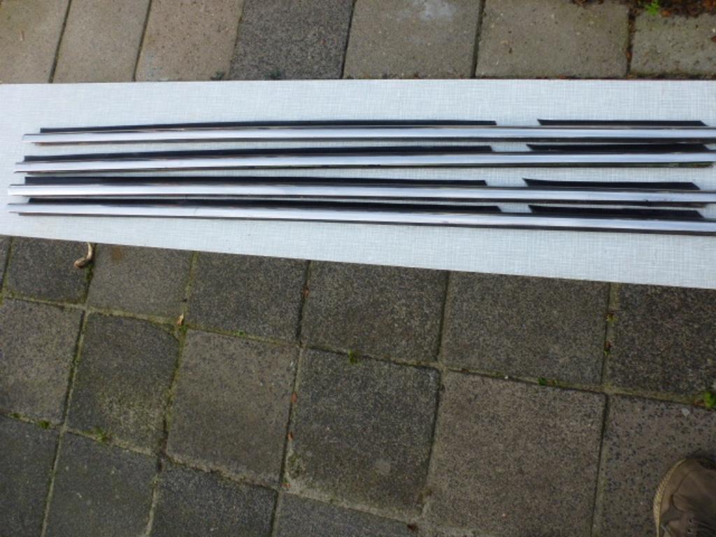fiat x1/9 chrome portier sierlijsten binnen en buitenkant, Nieuw, Fiat, Verzenden, Voor