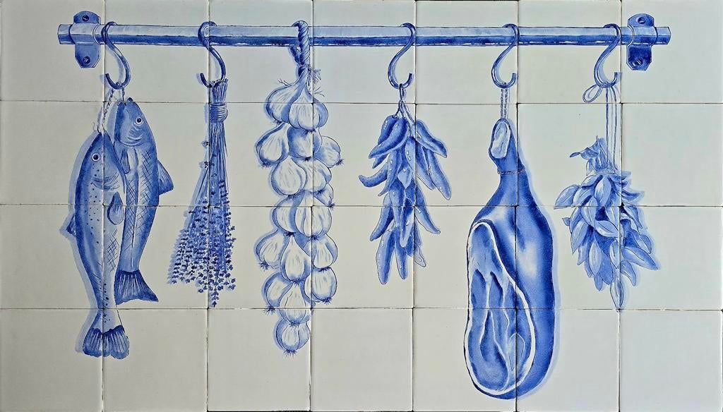 Yvonne's Tegeltableaus op authentieke Friese witjes., Ophalen of Verzenden, Nieuw, Keramiek, Wandtegels