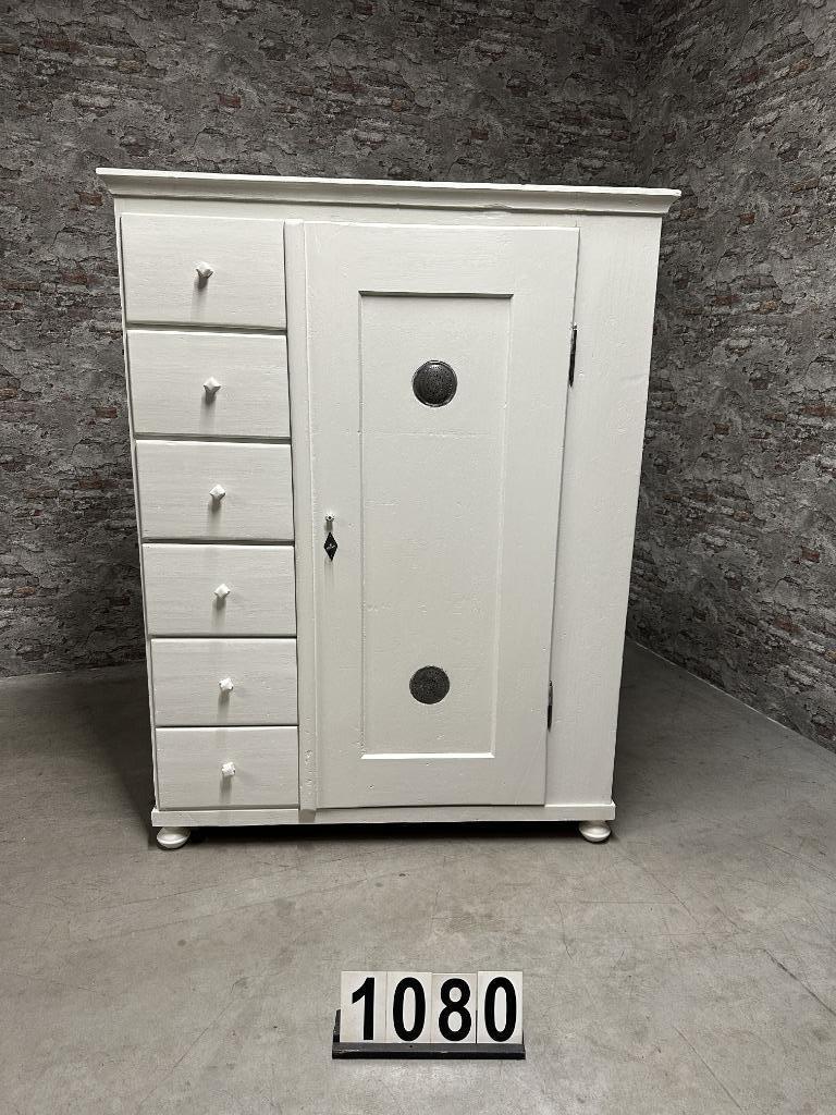 nr.1080 Brocante kast | broodkast, Info@antiekgroothandel.com, 100 tot 150 cm, Met lade(s), Ophalen of Verzenden