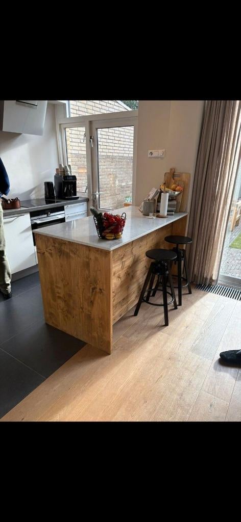 Keukeneiland van terug gedroogd en geschaafd steigerhout, Huis en Inrichting, Keuken | Keukenelementen, Ophalen of Verzenden, Nieuw