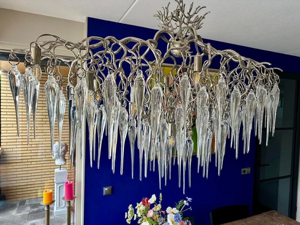 Brand Egmond ovale kroonluchter Hollywood Glass Icicles, Ophalen