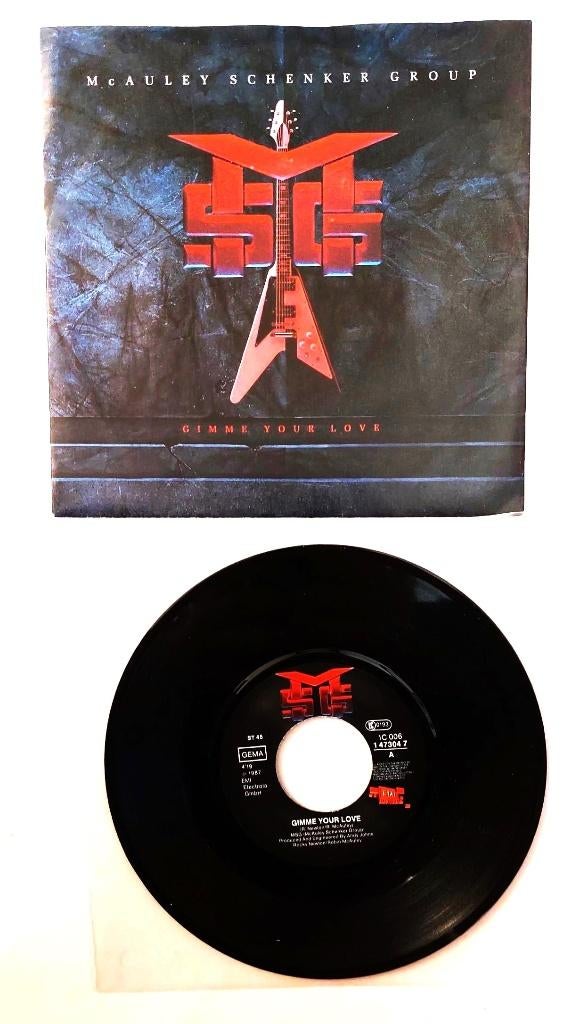 7" McAuley Schenker Group – Gimme Your Love (1987, 7 inch, Single, Ophalen of Verzenden, Zo goed als nieuw
