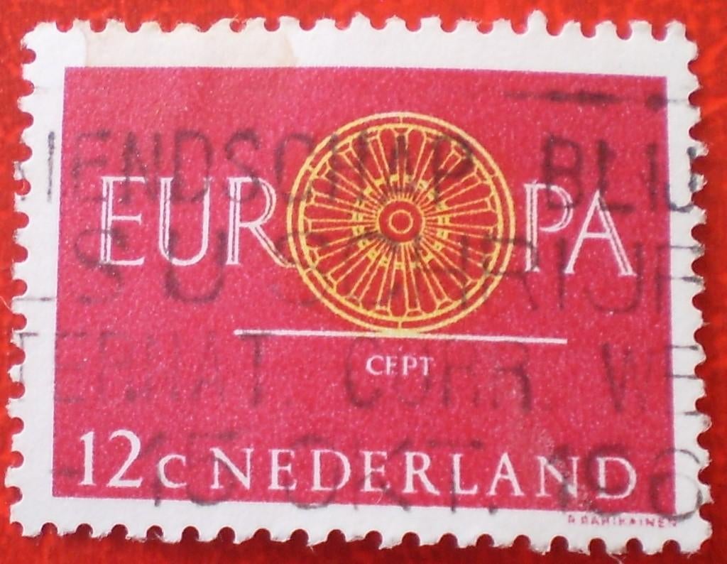 Nederland - 1x Europa 12c, Postzegels en Munten, Postzegels | Nederland, Verzenden, Na 1940, Gestempeld