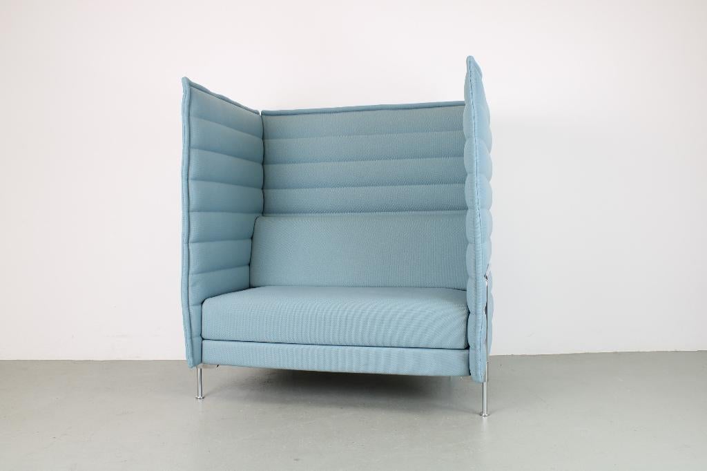 Vitra Alcove sofa 1,5-zits, Ice blue, Ophalen, Gebruikt, Tweepersoons, 75 tot 100 cm