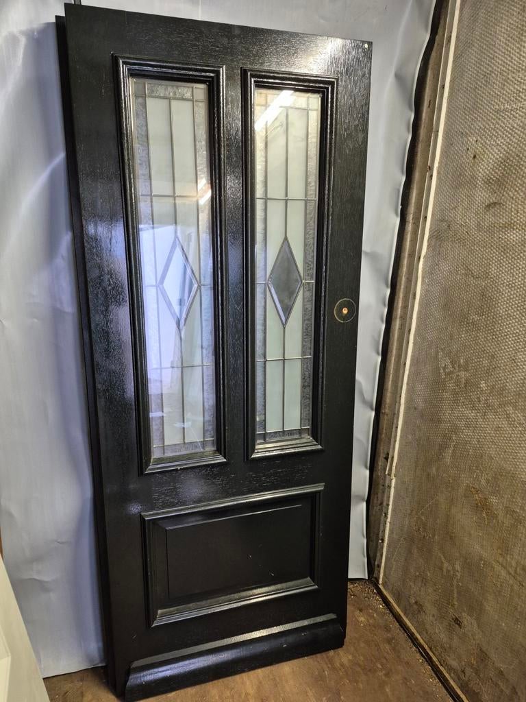 83x201,5cm Voordeur buitendeur incl glas in lood thermop JH5, Ophalen, 80 tot 100 cm, ., .