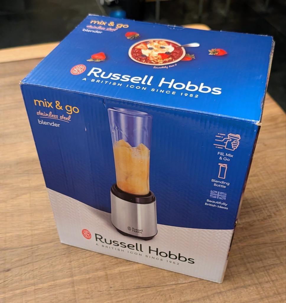 Mix & Go Stainless Steel Blender Russel Hobbs, Ophalen of Verzenden, Refurbished, Blender to go