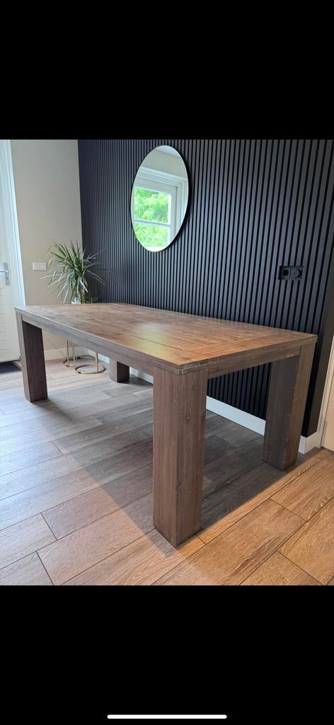 Acacia eettafel 2000x1000mm, Huis en Inrichting, Tafels | Eettafels, Gebruikt, 50 tot 100 cm, 200 cm of meer, Vijf personen of meer