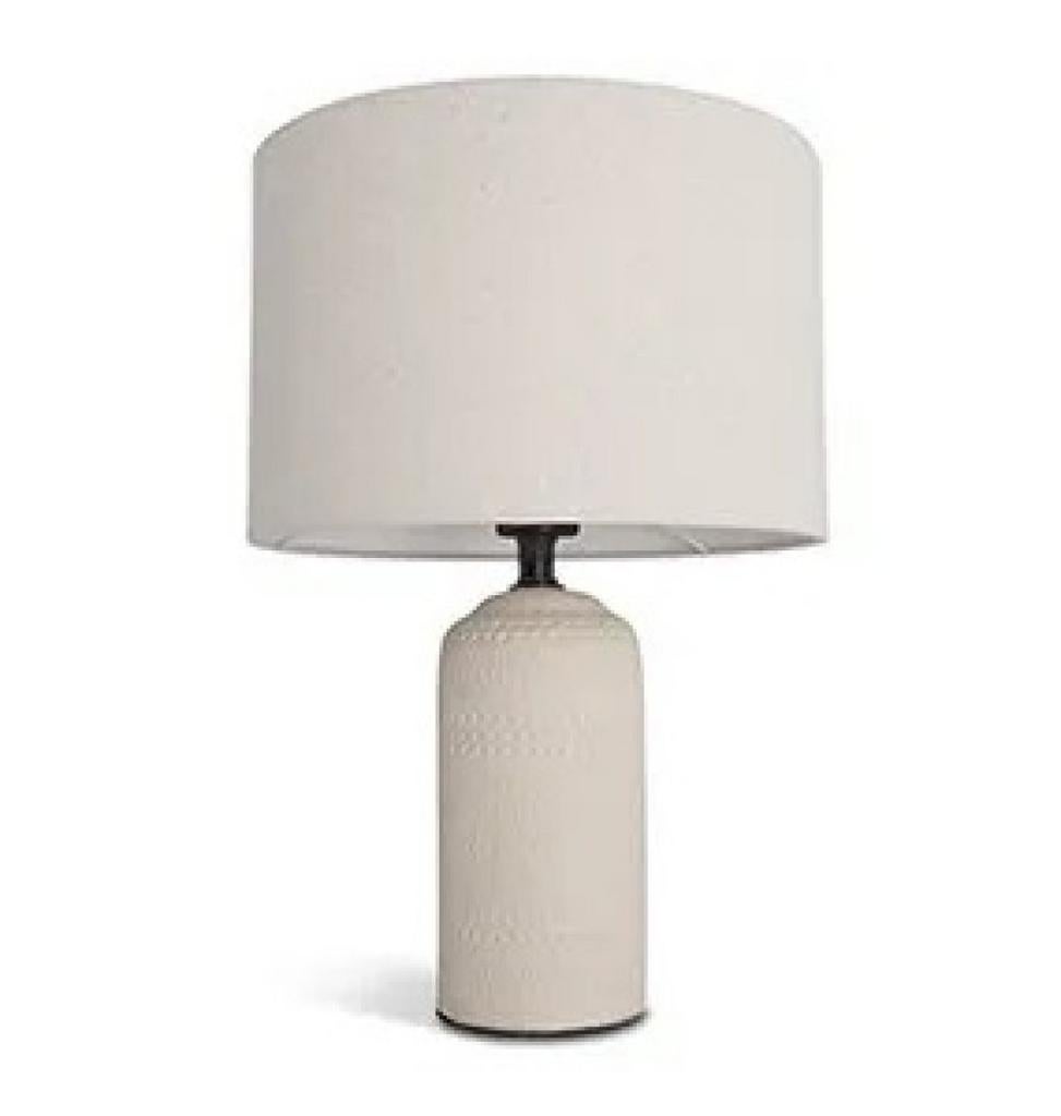 Elegante Bodilson Bolgheri tafellamp met stoffen kap, Ophalen, 50 tot 75 cm, Zo goed als nieuw, Modern