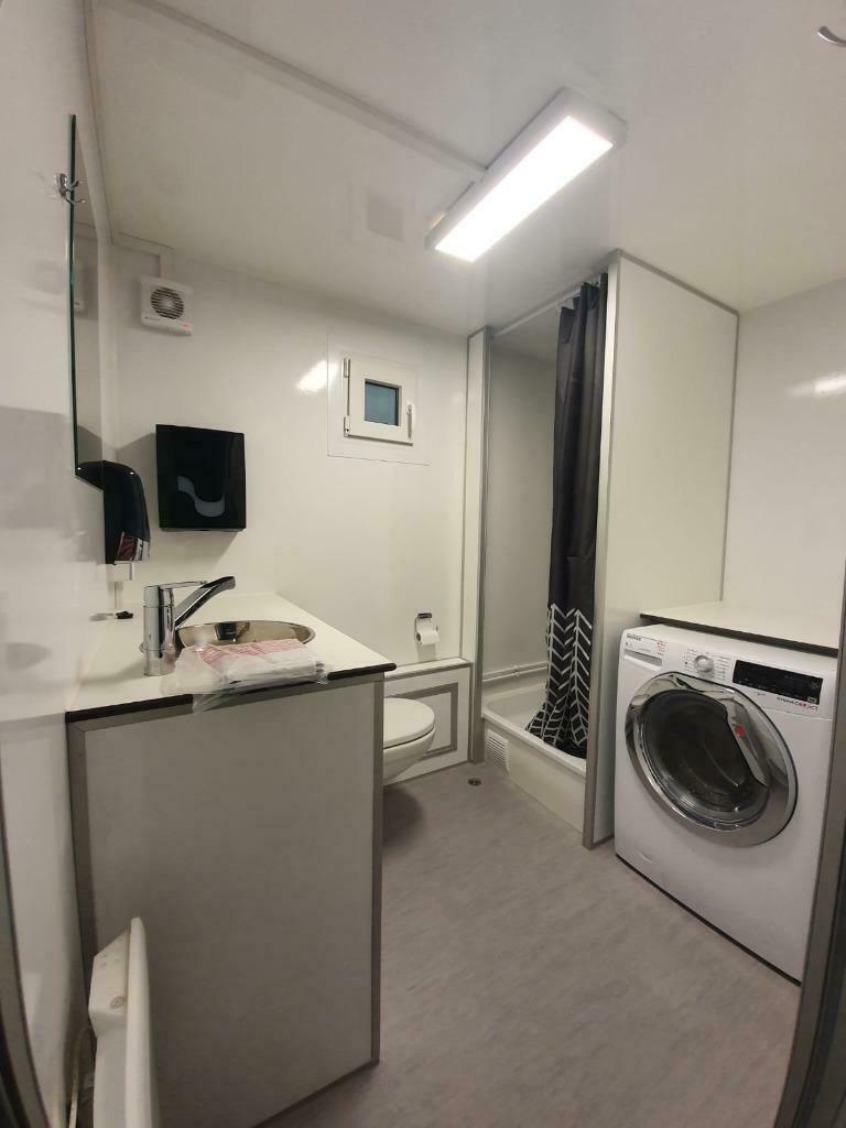 Mobiele badkamer /WC  met was/droog combinatie te huur, Verbouw of Aanbouw