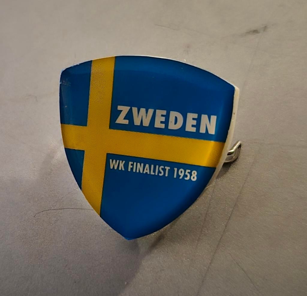 Zweden WK Finalist 1958 pin, Ophalen of Verzenden, Nieuw, Sport, Speldje of Pin