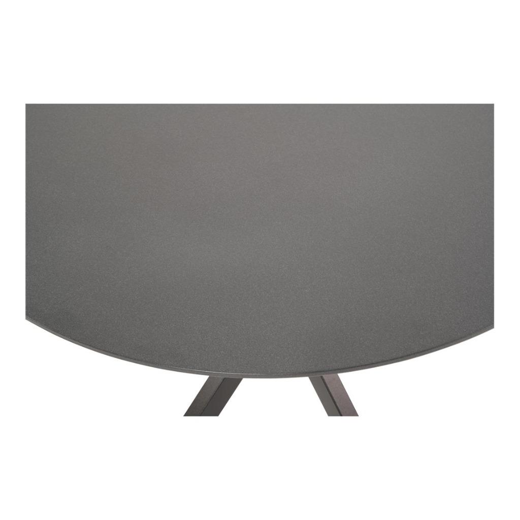 Tuintafel Rond 90 cm Crest Zwart | Aluminium & Glas, Tuin en Terras, Tuintafels, Ophalen of Verzenden, Nieuw, Rond, Aluminium