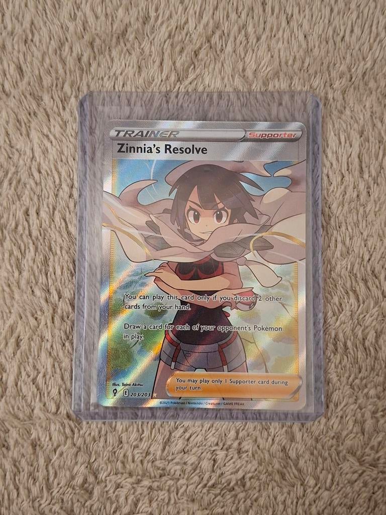 Pokémon Kaart Zinnia’s Resolve 203/203, Ophalen of Verzenden, Zo goed als nieuw