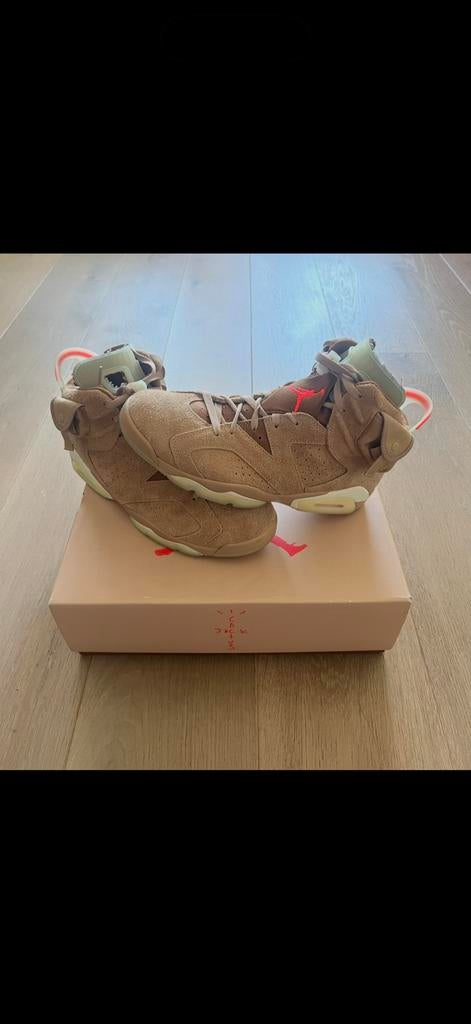Jordan 6 Travis Scott British Khaki, Bruin, Nieuw, Ophalen of Verzenden, Sneakers of Gympen