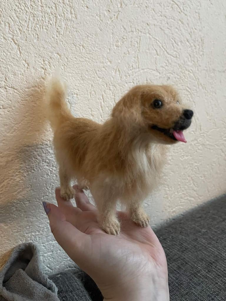 Naaldvilt Golden retriever, Hobby en Vrije tijd, Vilt, Ophalen of Verzenden, Zo goed als nieuw, Figuurtje(s), Wolvilt