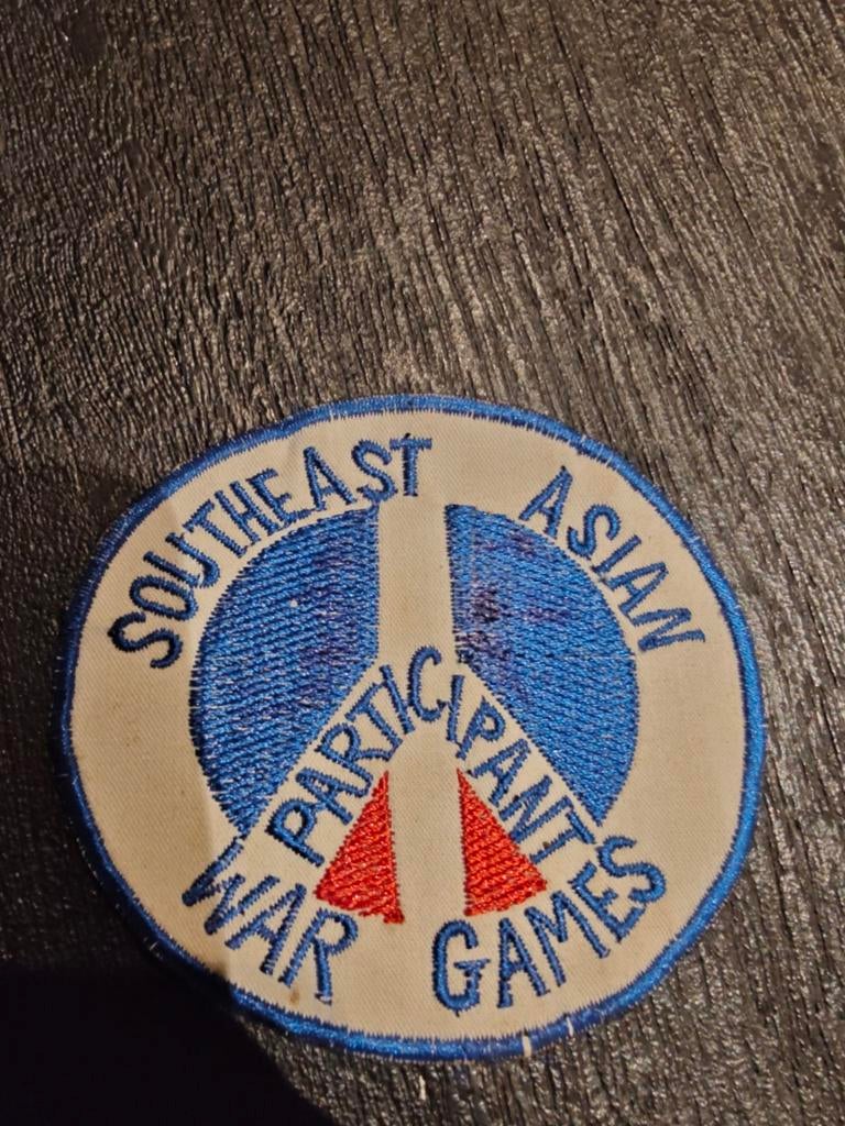 patch , Southeast Asia War Games Participant Patch ,  uitdun, Ophalen of Verzenden, Landmacht, Amerika, Embleem of Badge