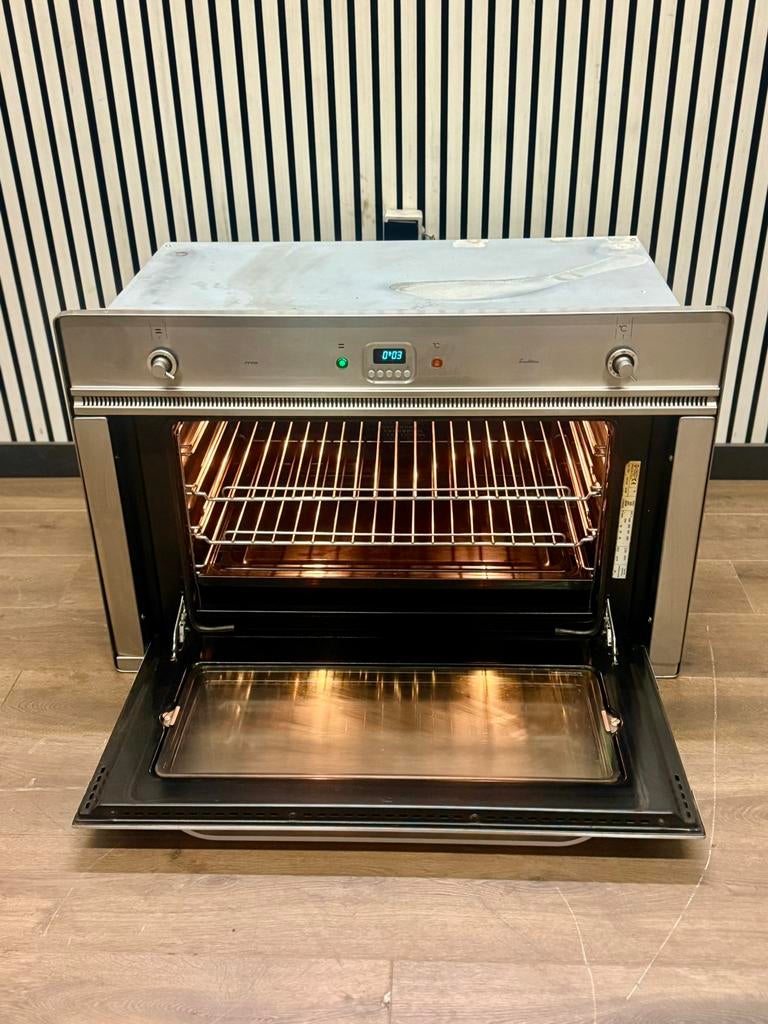 Luxe Boretti inbouwoven RVS multifunctioneel 90 cm, Witgoed en Apparatuur, Ovens, Hete lucht, Fornello Esperta, Ophalen of Verzenden