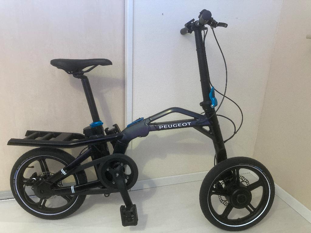Vouw fiets elektrisch  eF01 zeer mooi 16 " zwart, Minder dan 30 km per accu, Zo goed als nieuw, 51 tot 55 cm, Ophalen
